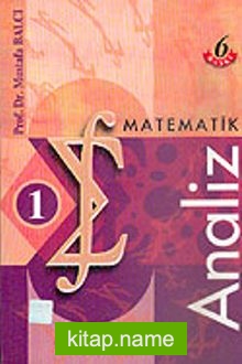 Matematik Analiz 1 — Prof. Dr. Mustafa Balcı kitap kapağı