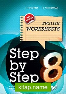 8. Sınıf Step by Step English Worksheets — S. Müge Özer kitap kapağı