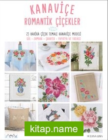 Kanaviçe Romantik Çiçekler kitap kapağı